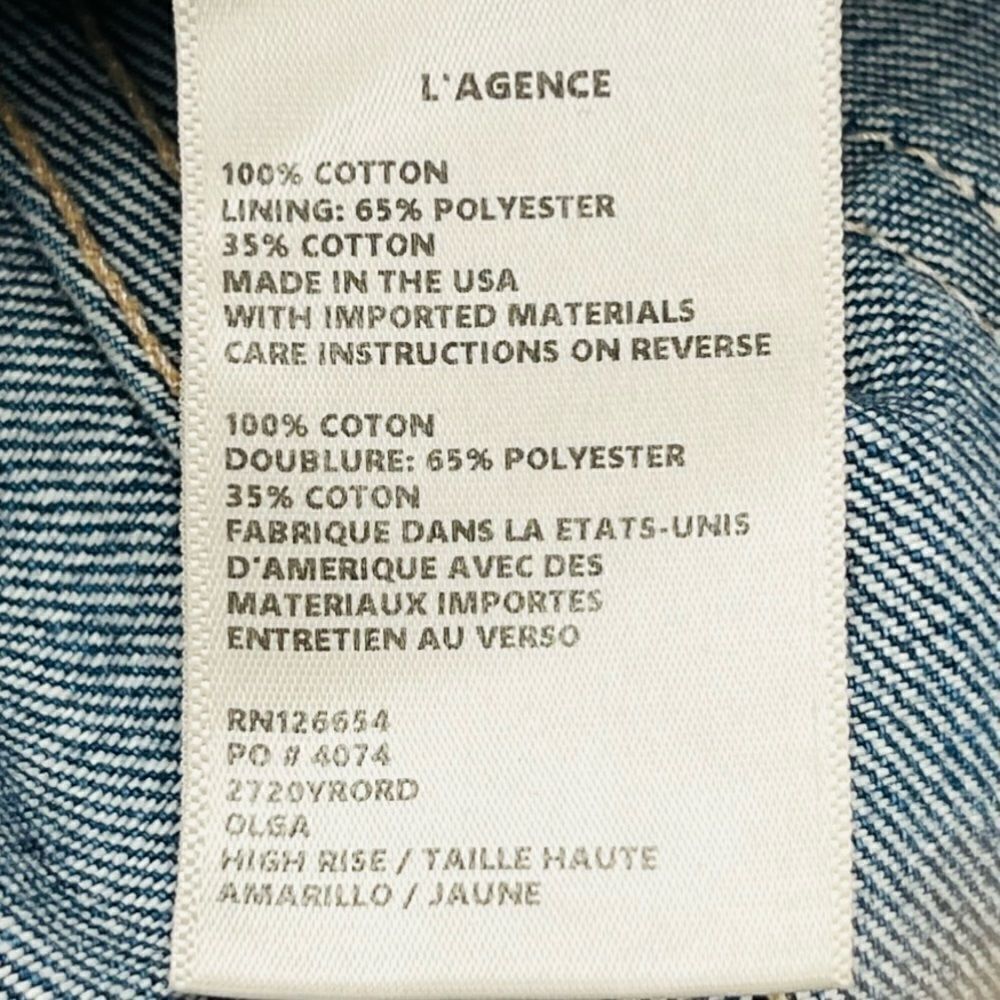 L'Agence Olga High Rise Cigarette Jean Women’s Size 24 - Picture 7 of 7